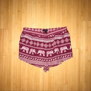 Forever 21 Elephant Print Shorts